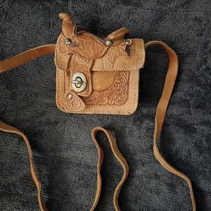 Brown Leather Saddle Bag VINTAGE